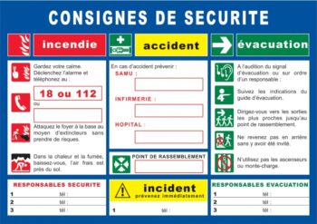 Consigne de sécurité
